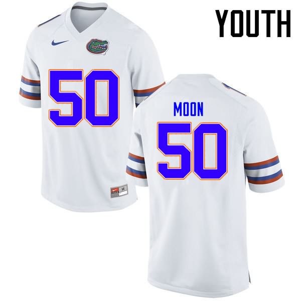 Youth NCAA Florida Gators Jeremiah Moon #50 Stitched Authentic Nike White College Football Jersey ZGB7465EQ